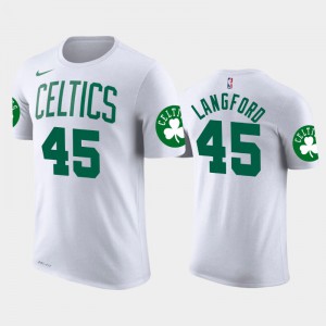 Mens Romeo Langford #45 Boston Celtics Association White 2019 NBA Draft T-Shirt 551818-729