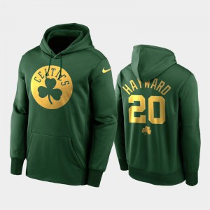 Mens Gordon Hayward #20 Boston Celtics Green Pullover 2020 St. Patrick's Day Hoodies 203849-251
