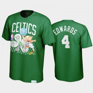 Mens Carsen Edward #4 Diamond Supply Co. x Space Jam x NBA Limited Green Boston Celtics T-Shirt 543489-998