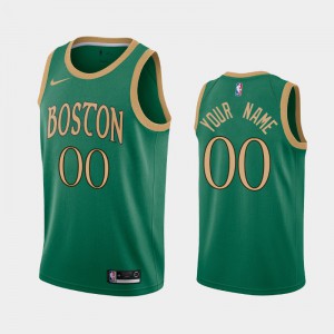 Mens #00 City Boston Celtics Kelly Green Custom 2019-20 Jersey 444349-556