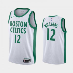 Men's Grant Williams #12 White 2020-21 Boston Celtics City Jersey 435430-189