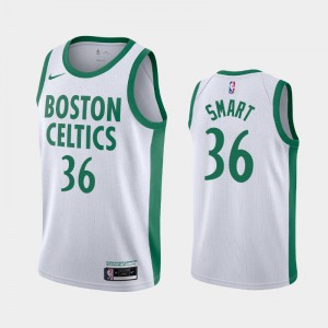 Mens Marcus Smart #36 Boston Celtics White 2020-21 City Jerseys 543053-440