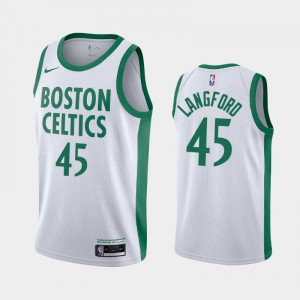 Men Romeo Langford #45 White City Boston Celtics 2020-21 Jerseys 534539-937
