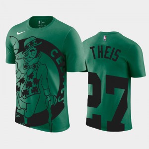 Men's Daniel Theis #27 Name & Number Green Oversized Logo Boston Celtics T-Shirts 248056-943