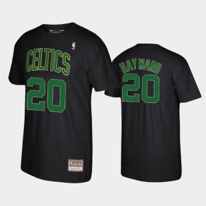Men Gordon Hayward #20 Black Reload Boston Celtics Hardwood Classics T-Shirt 597207-641