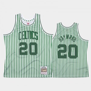 Mens Gordon Hayward #20 Green Striped Boston Celtics Jerseys 832041-688