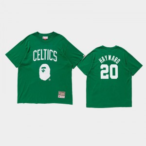 Men Gordon Hayward Boston Celtics BAPE Collab Green T-Shirt 446802-304