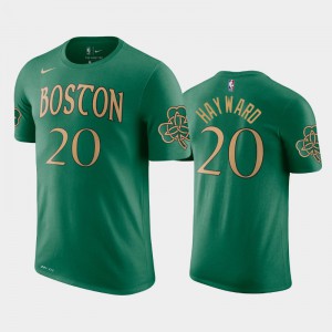 Men Gordon Hayward #20 Kelly Green City Boston Celtics T-Shirts 936032-172