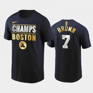 Mens Jaylen Brown #7 Boston Celtics 2020 Conference Finals Black 2020 Eastern Finals Champs Golden Limited T-Shirts 648322-757