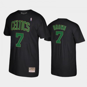 Men's Jaylen Brown #7 Black Boston Celtics Hardwood Classics Reload T-Shirt 587131-506