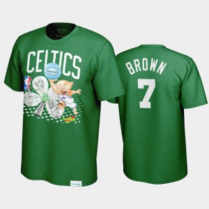Mens Jaylen Brown #7 Diamond Supply Co. x Space Jam x NBA Limited Boston Celtics Green T-Shirt 180689-198