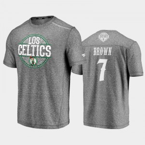 Men's Jaylen Brown Heathered Gray 2020 Latin Nights Boston Celtics Noches Ene-Be-A T-Shirts 943604-573