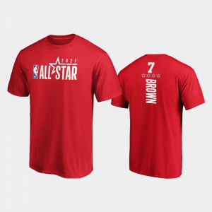 Men's Jaylen Brown #7 Red 2021 NBA All-Star Reserves Boston Celtics T-Shirt 426642-873