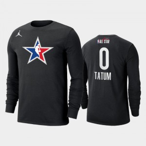 Men's Jayson Tatum #0 Official Logo Black Boston Celtics 2021 NBA All-Star T-Shirts 927533-299