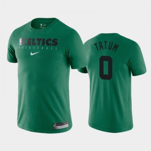 Men Jayson Tatum #0 Boston Celtics Essential Practice Performance Practice Performance Green T-Shirts 451025-656