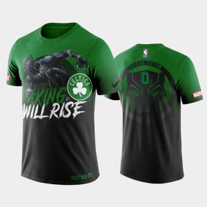 Men Jayson Tatum #0 Green Boston Celtics Black Panther Marvel T-Shirts 738317-813