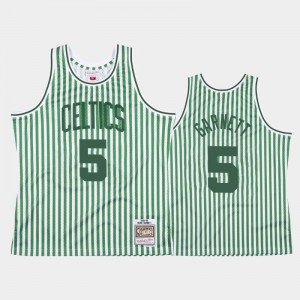 Men Kevin Garnett #5 Green Boston Celtics Striped Jerseys 337389-538
