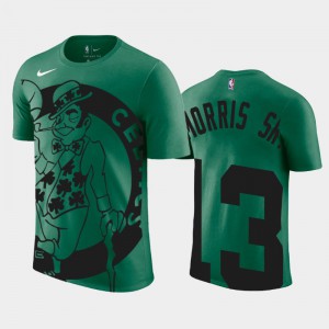 Men Marcus Morris Sr. #13 Oversized Logo Boston Celtics Name & Number Green T-Shirts 383914-865