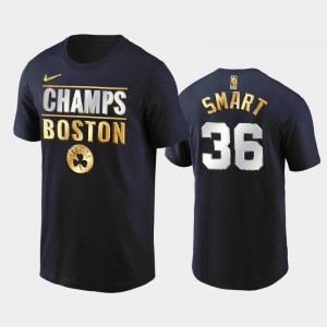 Men Marcus Smart #36 Boston Celtics Black 2020 Eastern Finals Champs Golden Limited 2020 Conference Finals T-Shirt 729090-444