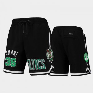 Mens Marcus Smart #36 Boston Celtics Basketball Black Pro Standard Shorts 315390-113