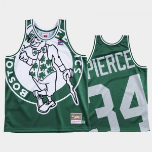 Men's Paul Pierce #34 Big Face Green HWC Boston Celtics Jerseys 375400-459