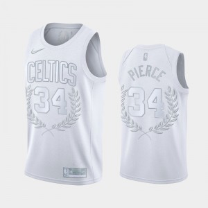 Men's Paul Pierce #34 Boston Celtics White Glory Awards Retired Number Glory Limited Jerseys 712736-565
