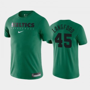 Men Romeo Langford #45 Boston Celtics Practice Performance Green Essential Practice Performance T-Shirts 747356-459