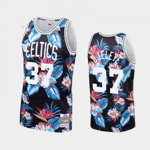 Mens Semi Ojeleye #37 Boston Celtics Black Hardwood Classics Floral Fashion Jerseys 958879-249