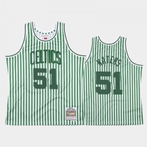 Men's Tremont Waters #51 Green Striped Boston Celtics Jersey 959544-603