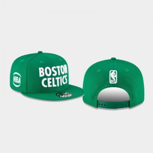 Men Green 2021 Season Edition Alternate 9FIFTY Snapback Adjustable City Boston Celtics Hats 664438-119