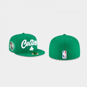 Men Boston Celtics Green OTC 59FIFTY Fitted 2020 NBA Draft Hat 748314-885