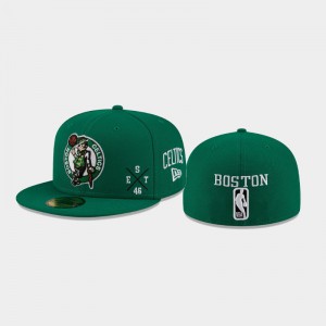 Mens 59FIFTY Fitted Boston Celtics Multi Kelly Green Hats 144884-636