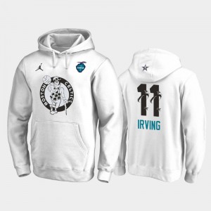Men Kyrie Irving #11 Boston Celtics The Buzz Side Sweep Pullover White 2019 All-Star Hoodie 405386-776