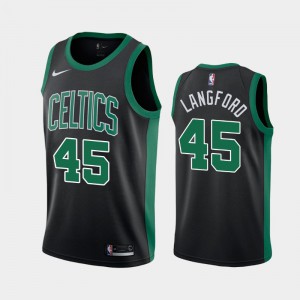 Men Romeo Langford #45 Black Statement 2019 NBA Draft Boston Celtics Jersey 450578-423