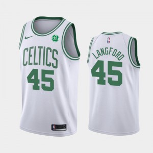 Men's Romeo Langford #45 Boston Celtics 2019 NBA Draft Association White Jersey 374948-139