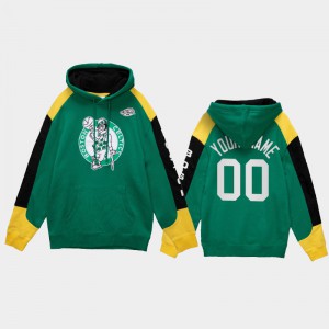 Mens #00 Fusion Green Custom Fleece Throwback Boston Celtics Hoodie 743876-619