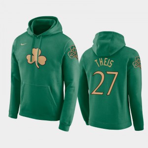 Mens Daniel Theis #27 Kelly Green City Boston Celtics Pullover Hoodies 368528-618