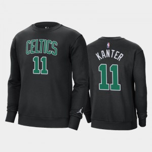 Mens Enes Kanter #11 Statement Boston Celtics Jordan Brand Fleece Crew Black Sweatshirts 582676-628