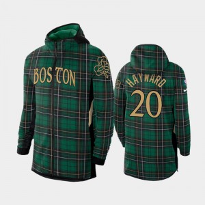 Men Gordon Hayward #20 Green Earned Edition Boston Celtics 2019-20 Showtime Full-Zip Hoodies 433519-622