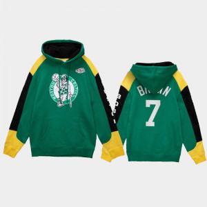 Mens Jaylen Brown #7 Fusion Boston Celtics Fleece Throwback Green Hoodies 573140-665