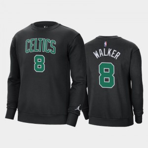 Men Kemba Walker #8 Statement Boston Celtics Black Jordan Brand Fleece Crew Sweatshirt 771167-840