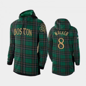 Mens Kemba Walker #8 Green Boston Celtics 2019-20 Showtime Full-Zip Earned Edition Hoodies 928753-463