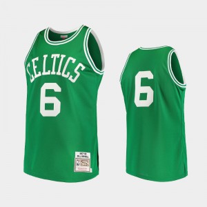 Mens Bill Russell #6 Kelly Green Hardwood Classics 1967-68 Boston Celtics Jersey 548346-576