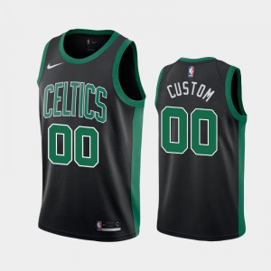 Men Statement Black Boston Celtics 2018-19 Personalized Jerseys 416292-276