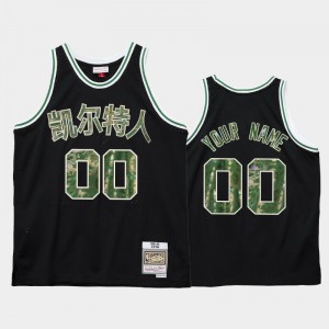 Men's #00 Custom 2021 OX Lunar New Year Black Boston Celtics Jersey 671630-130