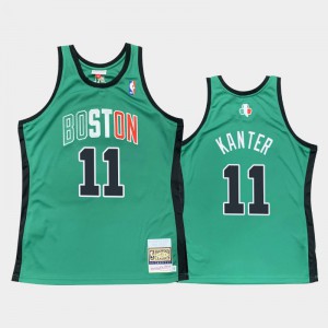 Men's Enes Kanter #11 Hardwood Classics 2007-08 Throwback Boston Celtics Green Jersey 676817-214