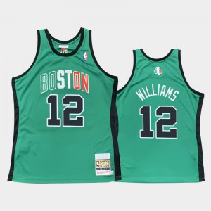 Men Grant Williams #12 2007-08 Throwback Hardwood Classics Green Boston Celtics Jerseys 620794-904