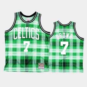 Men's Jaylen Brown #7 Boston Celtics Hardwood Classics Private School Green Jersey 784195-365
