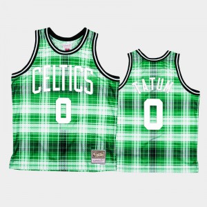 Men's Jayson Tatum #0 Private School Boston Celtics Hardwood Classics Green Jersey 844695-307