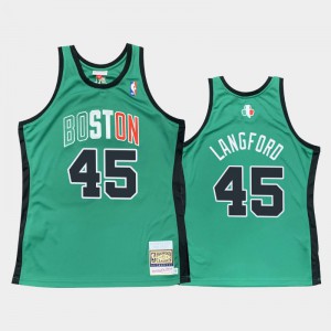 Men Romeo Langford #45 2007-08 Throwback Green Hardwood Classics Boston Celtics Jersey 498013-126